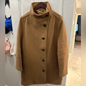 J.Crew, camel colored, wool coat, size 12